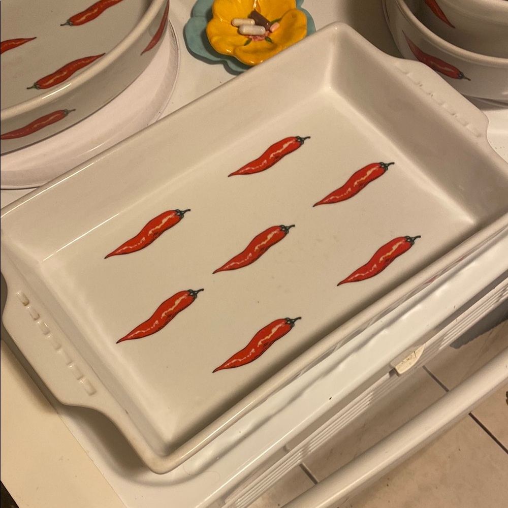 Chili Pepper BIA Rectangular Cordon Bleu Baking Dish